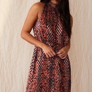 Velvet by Graham and Spencer SHEENA METALLIC PRINTED DRESS